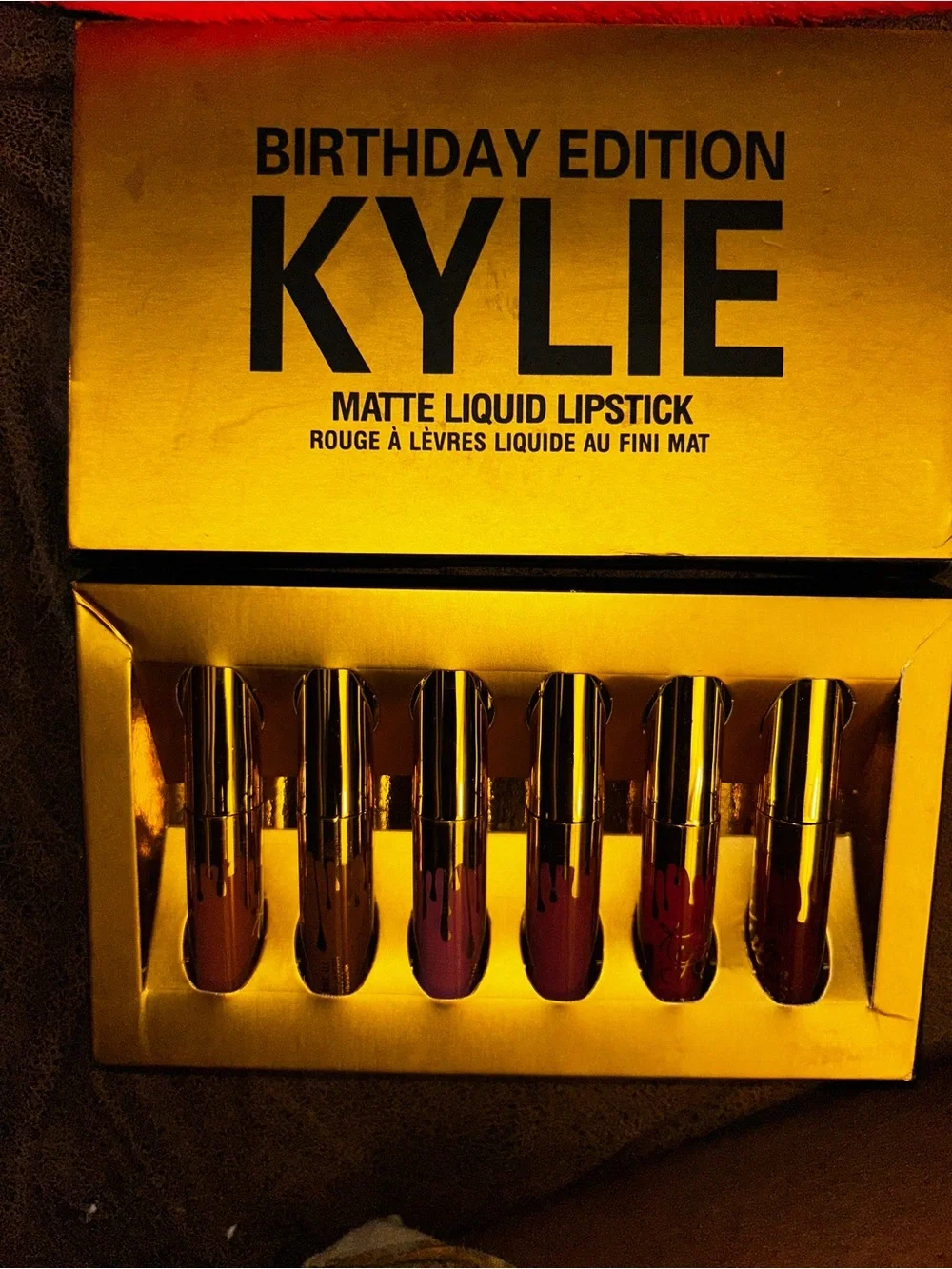 Kylie Birthday Edition Matte Liquid Lipstick - Gold Packaging